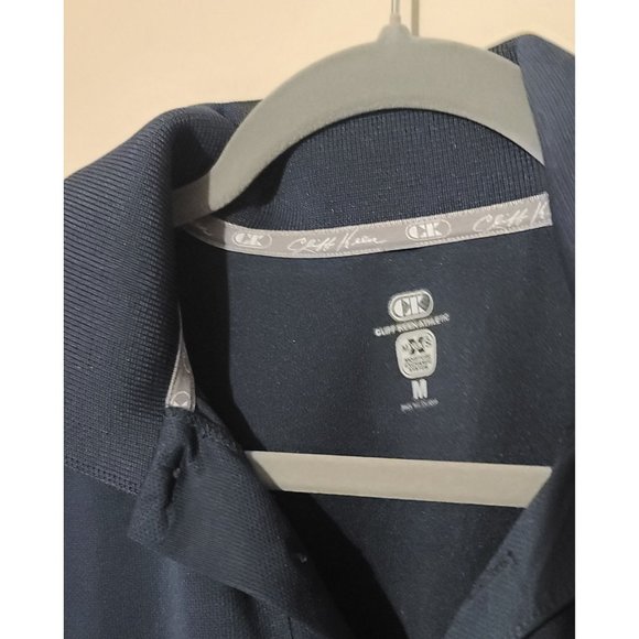 Cliff Keen Polo Shirt Blue with Red & White Striped Sleeves & Collar - Size M - Picture 4 of 6